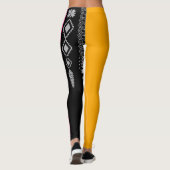 Tribal Fusion Bold Geel & Roze met Leggings (Achterkant)