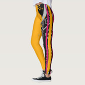 Tribal Fusion Bold Geel & Roze met Leggings (Links)