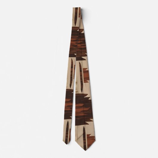 Tribal geïnspireerde geometrische Stropdas (Achterkant)