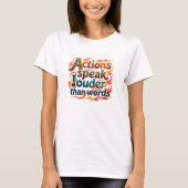 Tribal Geometric Actions Speak Louder Flames T-shirt (Voorkant)