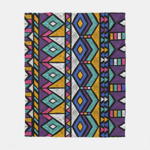 Tribal Geometric Aztec: kleurrijk patroon Fleece Deken