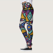 Tribal Geometric Aztec: kleurrijk  patroon Leggings (Links)