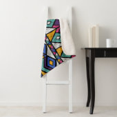 Tribal Geometric Aztec: kleurrijk  patroon Sherpa Deken (In situ)