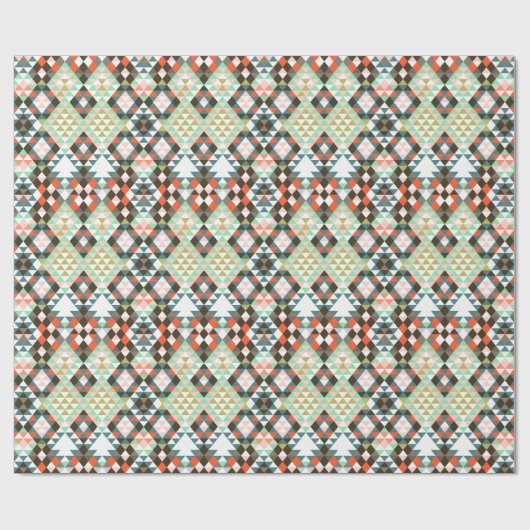 Tribal Geometric Aztec Pattern CBendel Cadeaupapier (Vlak)