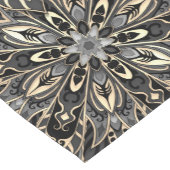 Tribal Geometric Black en brown Mandala Korte Tafelloper (Hoek)