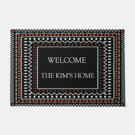 Tribal Geometric Border Design  Deurmat