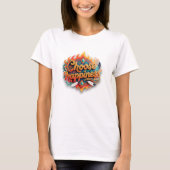Tribal Geometric Choose Happiness 3D Art T-shirt (Voorkant)