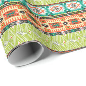 Tribal Geometric: citeert tekstpatroon. Cadeaupapier (Rol Hoek)