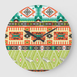 Tribal Geometric: citeert tekstpatroon. Grote Klok