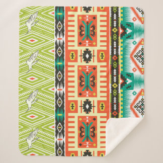 Tribal Geometric: citeert tekstpatroon. Sherpa Deken