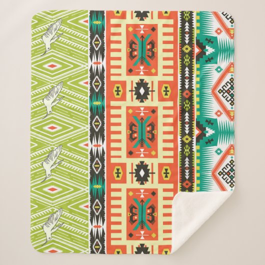 Tribal Geometric: citeert tekstpatroon. Sherpa Deken (Voorkant)