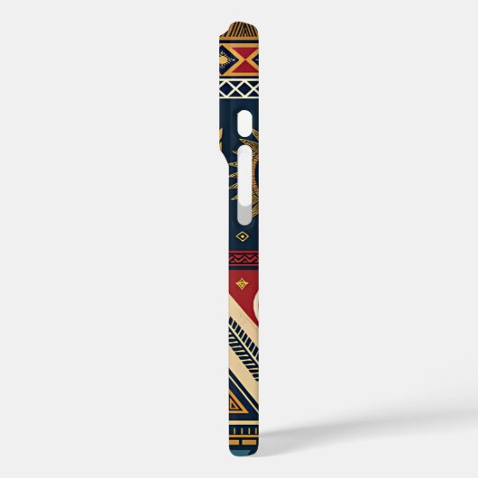 Tribal Geometric Fox Pattern Phone Case (Achterkant / Links)