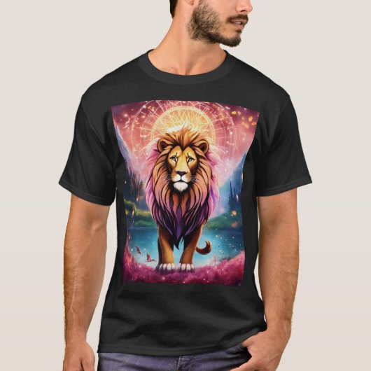 "Tribal Geometric Lion Logo - Bold & Cultural" T-shirt (Voorkant)