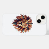 Tribal Geometric Lion Logo Mobile Hoesje (Achterkant (horizontaal))