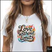 Tribal Geometric Love Without Limits Flames T-shirt