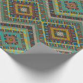 Tribal Geometric Pattern Boho Etnische Azteken Cadeaupapier (Hoek)