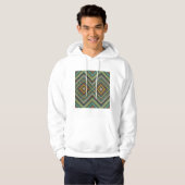 Tribal Geometric Pattern Boho Etnische Azteken Hoodie (Voorkant volledig)