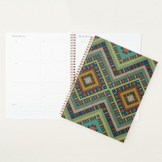 Tribal Geometric Pattern Boho Etnische Azteken Planner (Display)