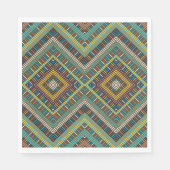 Tribal Geometric Pattern Boho Etnische Azteken Servet (Voorkant)