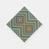 Tribal Geometric Pattern Boho Etnische Azteken Servet (Hoek)