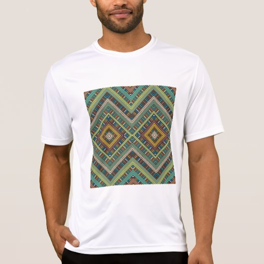 Tribal Geometric Pattern Boho Etnische Azteken T-shirt (Voorkant)
