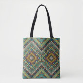 Tribal Geometric Pattern Boho Etnische Azteken Tote Bag (Voorkant)