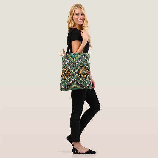 Tribal Geometric Pattern Boho Etnische Azteken Tote Bag
