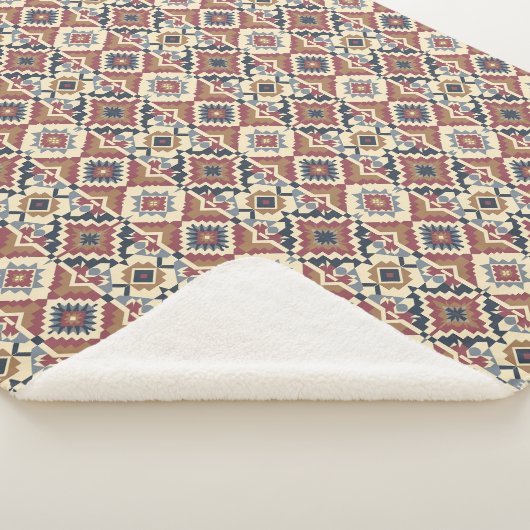 tribal geometric pattern sherpa deken (3/4)