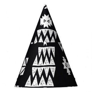 Tribal geometric: stijlvolle naadloze achtergrond. feesthoedjes