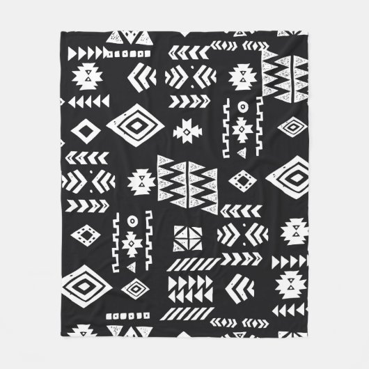 Tribal geometric: stijlvolle naadloze achtergrond. fleece deken (Voorkant)