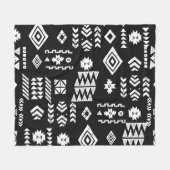 Tribal geometric: stijlvolle naadloze achtergrond. fleece deken (Voorkant (Horizontaal))