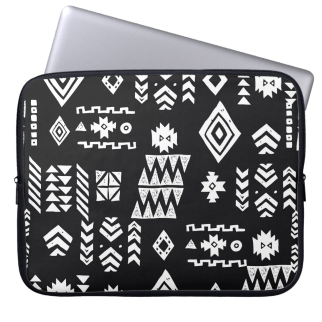 Tribal geometric: stijlvolle naadloze achtergrond. laptop sleeve (Voorkant)