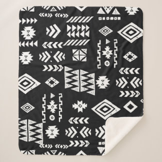 Tribal geometric: stijlvolle naadloze achtergrond. sherpa deken