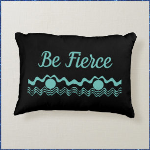 Tribal Geometric Turquoise Blue en Black Accent Kussen