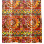  tribal geometrisch douchegordijn (Voorkant)