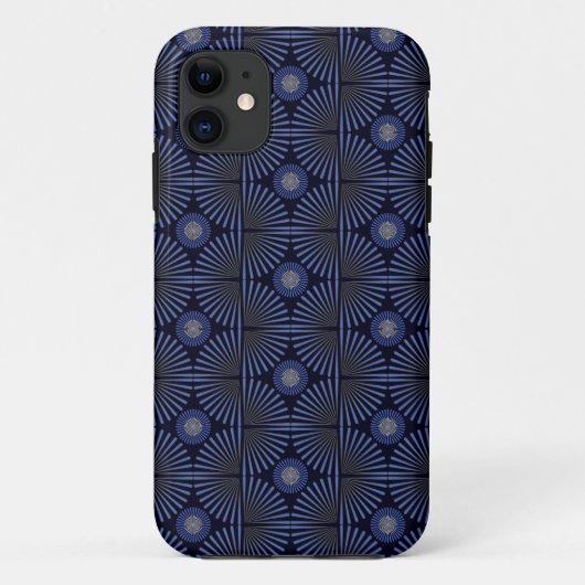 Tribal Geometrisch grijs & blauw Case-Mate iPhone Case (Achterkant)