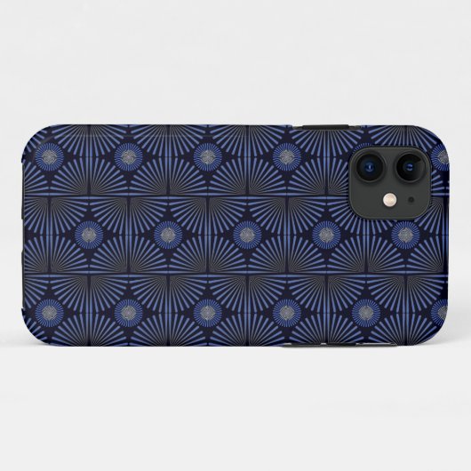 Tribal Geometrisch grijs & blauw Case-Mate iPhone Case (Achterkant (horizontaal))