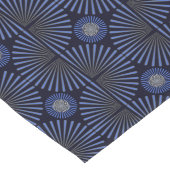 Tribal Geometrisch grijs & blauw Lange Tafelloper (Hoek)