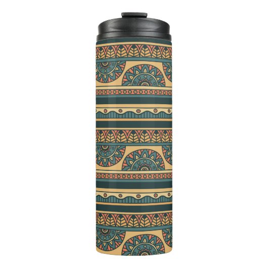 Tribal Geometrische etnische  achtergrond Thermosbeker (Voorkant)
