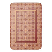 Tribal geometrische perzik en mauve badmat (Voorkant Verticaal)
