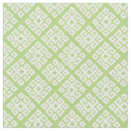 Tribal geometrische sleutel wit groen patroon stof