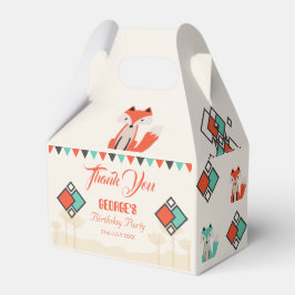 Tribal Geometrische Vos Kleurrijke Patroon Verjaar Bedankdoosjes