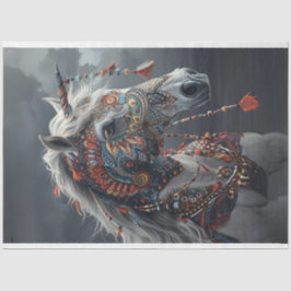 Tribal geschilderd eenhoorn paard digitale decoupa tissuepapier