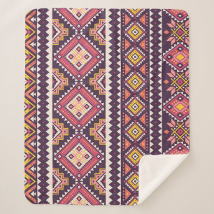 Tribal gestreepte, geometrische naadloze patroon. sherpa deken