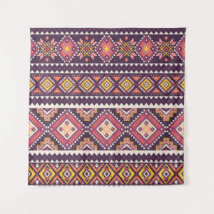 Tribal gestreepte, geometrische naadloze patroon. wandkleed