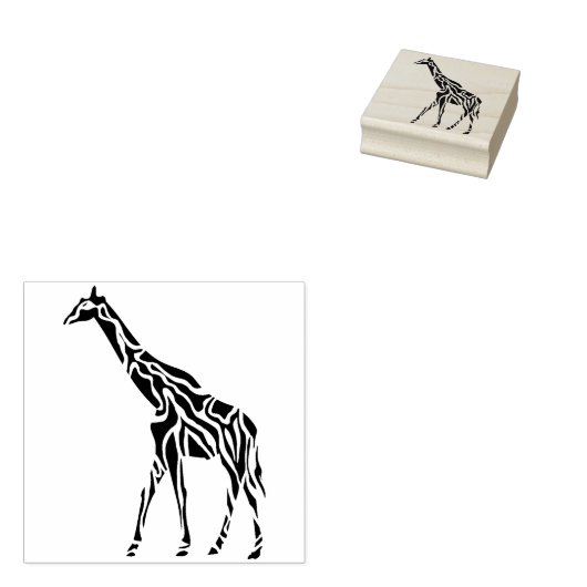 Tribal Giraffe Art Stempel (Gestempeld)
