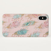 Tribal Glitter Boho Feathers Patroon Case-Mate iPhone Case (Achterkant (horizontaal))