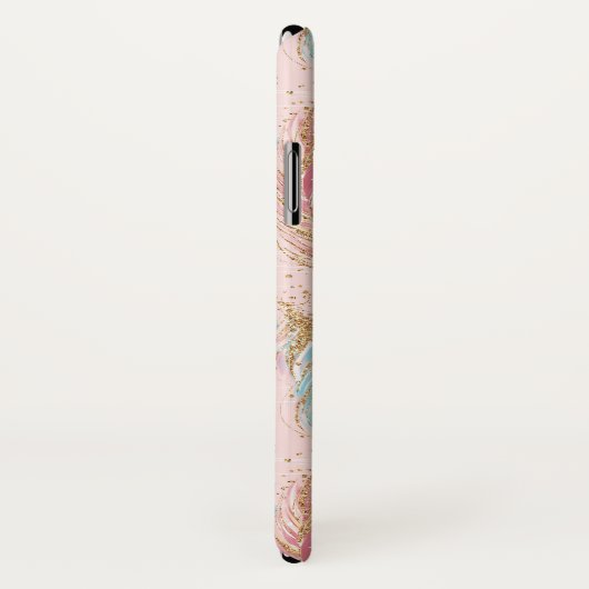 Tribal Glitter Boho Feathers Patroon Case-Mate iPhone Case (Achterkant / rechts)