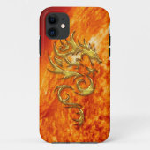 Tribal Gold Dragon & Burning Sun iPhone Case (Achterkant)
