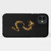 Tribal Gold Dragon Fantasy Art iPhone Case (Achterkant (horizontaal))